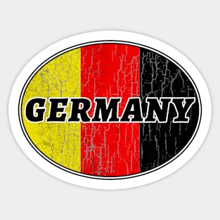 DEUTSCHLAND GERMANY FLAG DISTRESSED FLAG LOGO Sticker